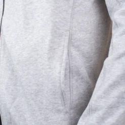 Star Zipped Hoodie Grey Melange