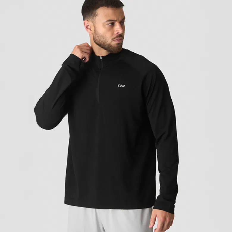 Stride 1/4 Longsleeve, Black