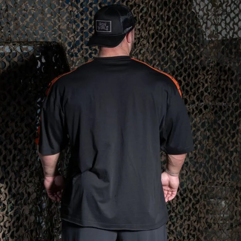 Track Iron Tee, Black/Flame