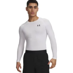 UA HG Armour Comp LS, White