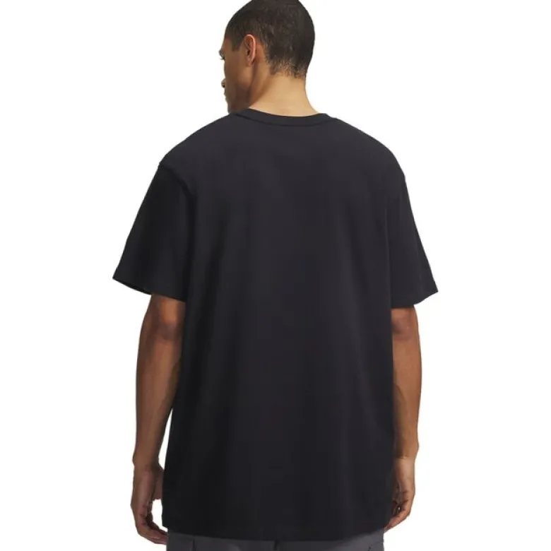 UA M Logo EMB Heavyweight SS Black