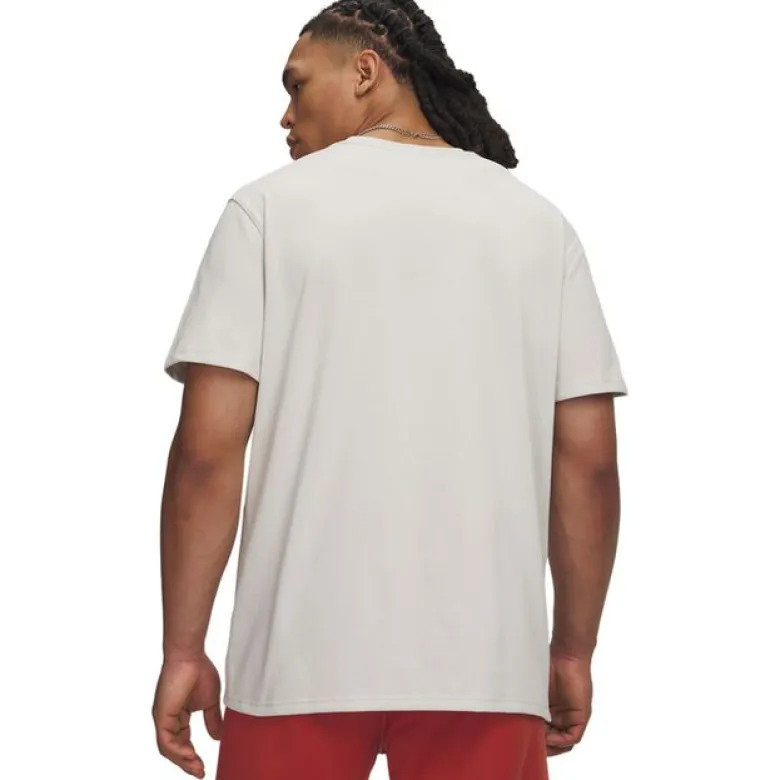 UA M Logo EMB Heavyweight SS Summit White