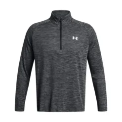 UA Tech Textured 1/2 Zip, Black