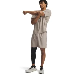 UA Tech Woven Wordmark Short Timberwolf Taupe