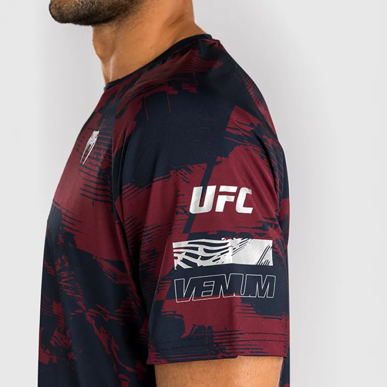 UFC Zenith Fight Week Dry Tech T-shirt Navy Blue/Burgundy/Silver
