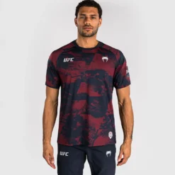 UFC Zenith Fight Week Dry Tech T-shirt Navy Blue/Burgundy/Silver