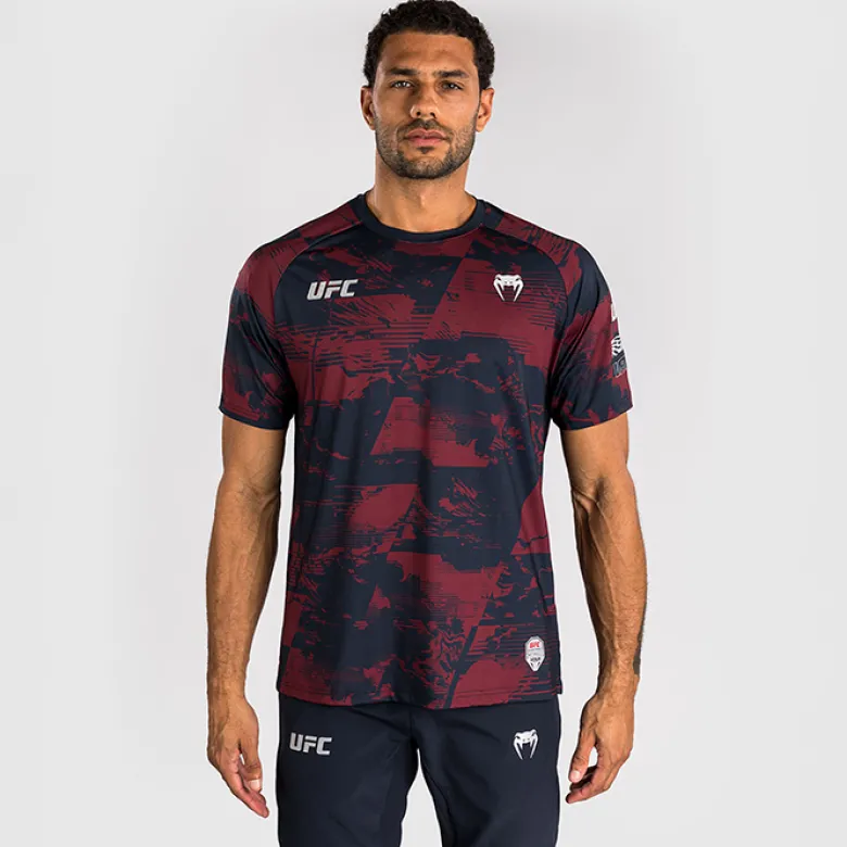 UFC Zenith Fight Week Dry Tech T-shirt Navy Blue/Burgundy/Silver