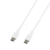USB-C till USB-C Flätad Laddningskabel 60W 1m, Vit