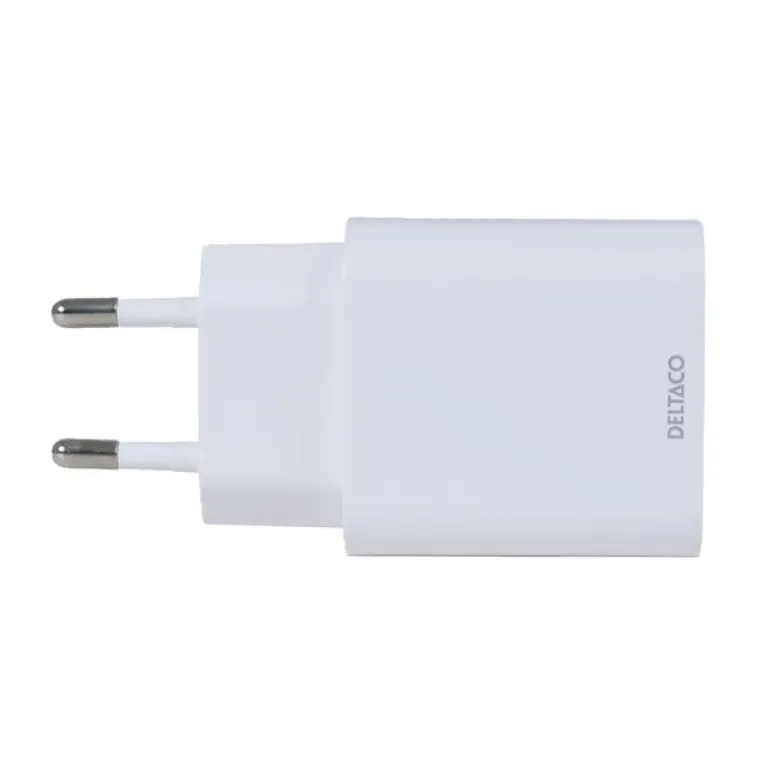 USB-Väggladdare 1x USB-A Snabbladdning 18W, Vit