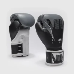 Venum Adrenaline Boxing Gloves Black/Silver Grey