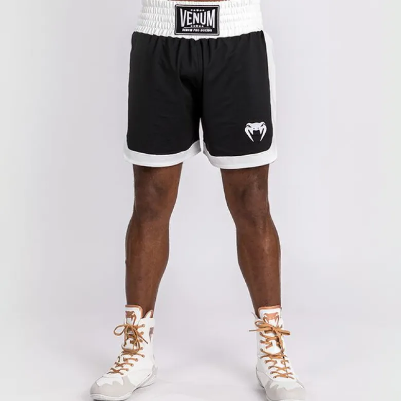 Venum Classic Boxing Shorts, Black/White