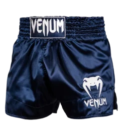 Venum Classic Muay Thai Short Navy Blue/White