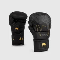 Venum Serpenti Sparring Gloves Black/Silver/Gold