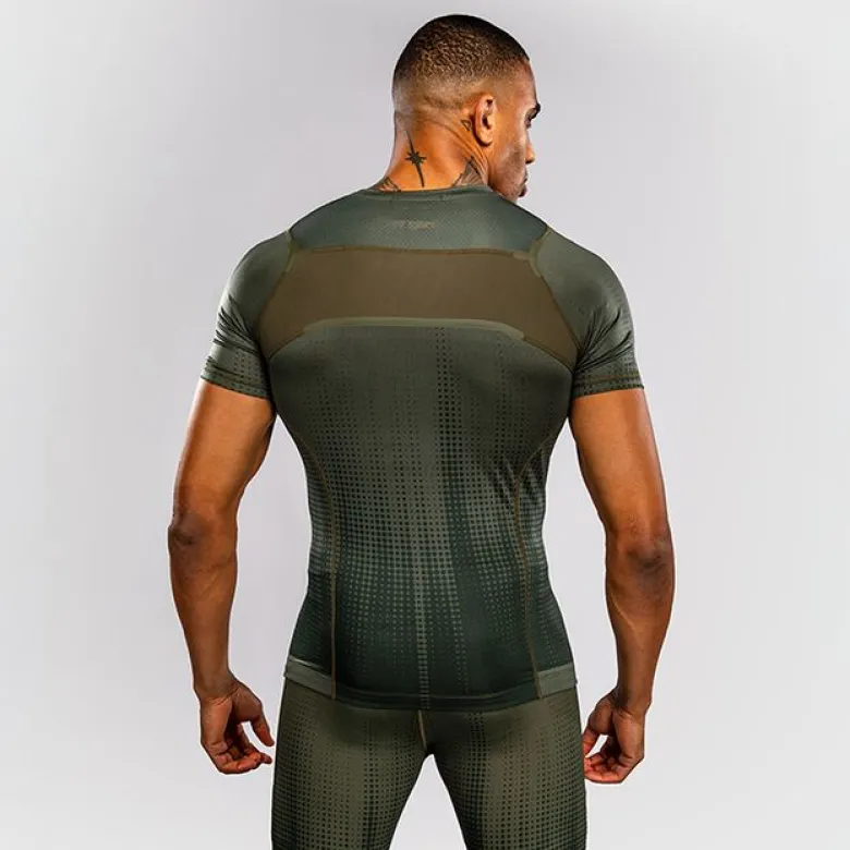 Venum Stealth Short Sleeves Rashguards Khaki/Dark Green