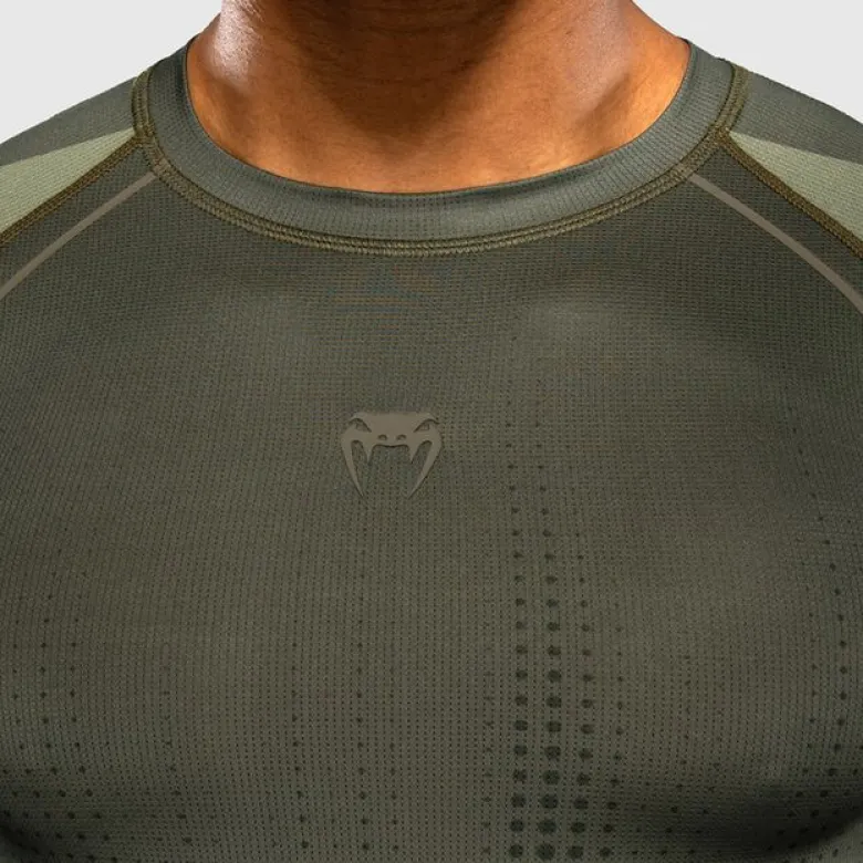 Venum Stealth Short Sleeves Rashguards Khaki/Dark Green