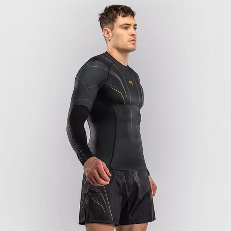 Venum Streamline Long Sleeve Rashguard Black/Gold