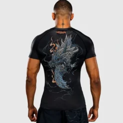 Venum Thunder Dragon Short Sleeves Rashguards Black/Grey/Copper