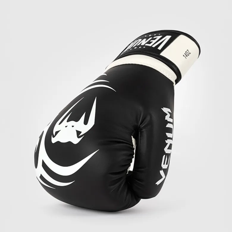Venum X Mike Tyson Pro Boxing Gloves with velcro Black/White