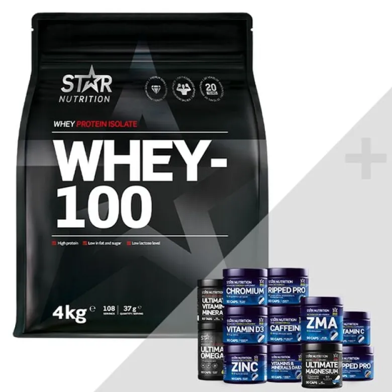 Whey-100 Vassleprotein 4 kg + Bonus Produkt!