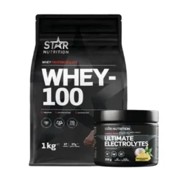 Whey-100 Vassleprotein 1 kg + Ultimate Electrolytes 300 g