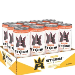 12 x Reign Storm Energy 335 ml Peach Nectarine