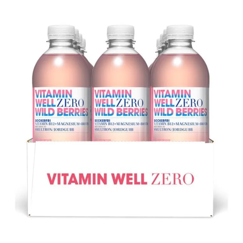12 x Vitamin Well Zero, 500 ml, Wild Berries