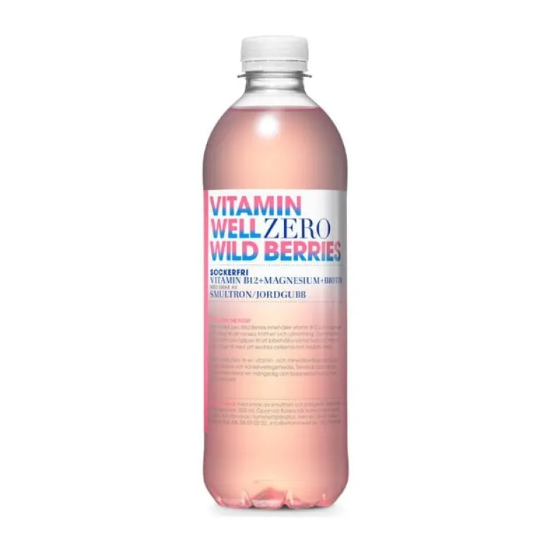 12 x Vitamin Well Zero, 500 ml, Wild Berries