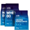 2 x Whey-80 Vassleprotein + Kreatin monohydrat